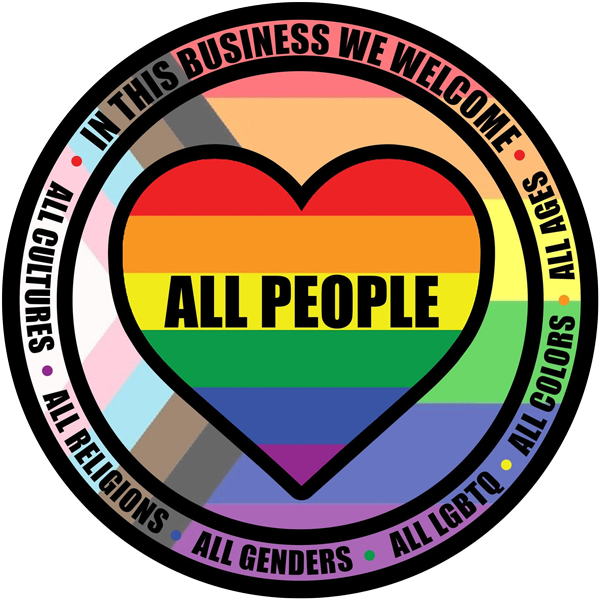 This is an inclusive business. We welcome all people.